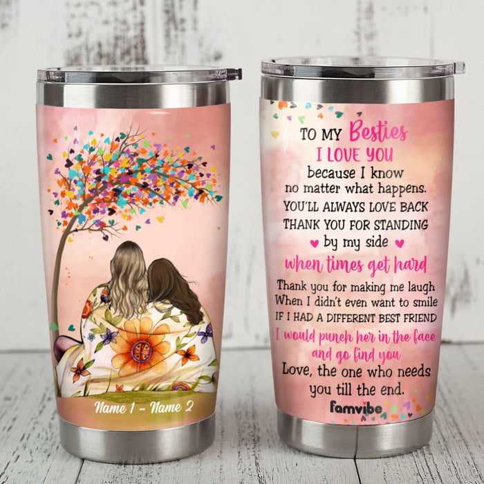 Personalized Friends Bestie Steel Tumbler JL294 95O58 1