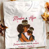 Personalized Mom Daughter Spanish Mamá BWA T Shirt JL242 65O53 thumb 1