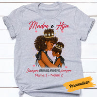 Personalized Mom Daughter Spanish Mamá BWA T Shirt JL242 65O53 thumb 1