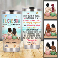 Personalized Mermaid Friends Steel Tumbler JL241 26O36 thumb 1