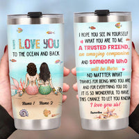 Personalized Mermaid Friends Steel Tumbler JL241 26O36 thumb 1