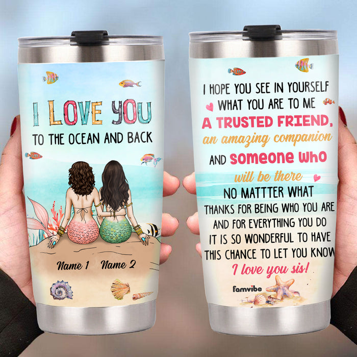 Personalized Mermaid Friends Steel Tumbler JL241 26O36 1