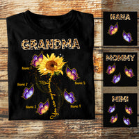 Personalized Mom Grandma Sunflower T Shirt JL241 95O53 thumb 1