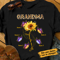 Personalized Mom Grandma Sunflower T Shirt JL241 95O53 thumb 1