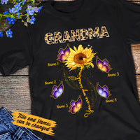 Personalized Mom Grandma Sunflower T Shirt JL241 95O53 thumb 1