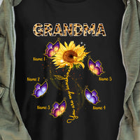 Personalized Mom Grandma Sunflower T Shirt JL241 95O53 thumb 1