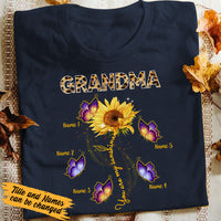 Personalized Mom Grandma Sunflower T Shirt JL241 95O53 thumb 1