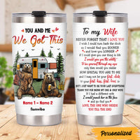 Personalized Camping Couple Steel Tumbler JL305 30O47 thumb 1