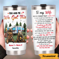 Personalized Camping Couple Steel Tumbler JL305 30O47 thumb 1