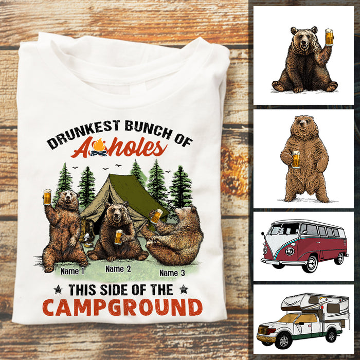 Personalized Camping Friends Bear T Shirt JL298 95O57 1