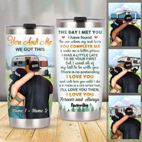 Personalized Couple Camping Steel Tumbler JL2711 24O58 thumb 1
