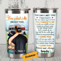 Personalized Couple Camping Steel Tumbler JL2711 24O58 thumb 1