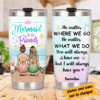 Personalized Mermaid Friends Steel Tumbler JL274 26O34 thumb 1