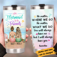 Personalized Mermaid Friends Steel Tumbler JL274 26O34 thumb 1