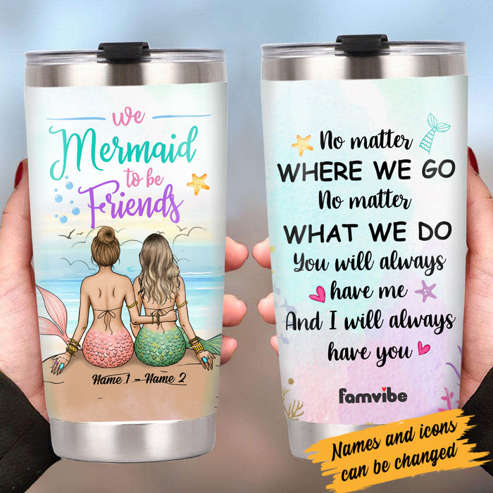 Personalized Mermaid Friends Steel Tumbler JL274 26O34 1
