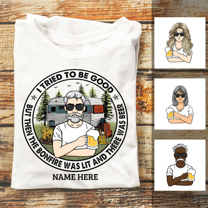 Personalized Camping Try To Be Good T Shirt JL272 95O53 1