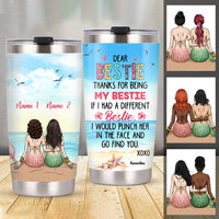 Personalized Mermaid Friends Bestie Steel Tumbler JL271 26O36 thumb 1