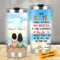 Personalized Mermaid Friends Bestie Steel Tumbler JL271 26O36 thumb 1