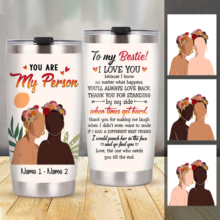 Personalized Friends Flower Abstract Steel Tumbler JL277 30O47 1