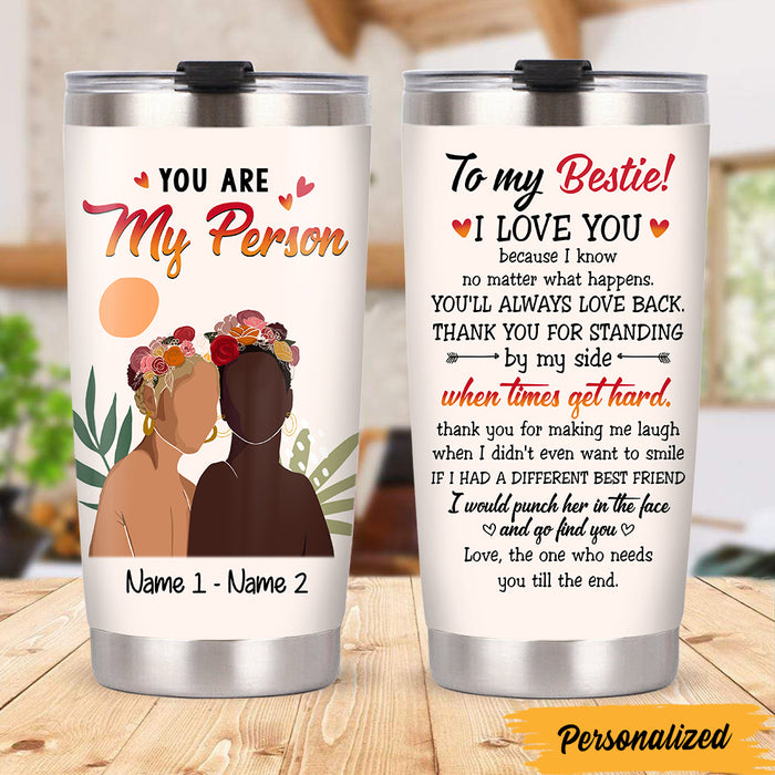 Personalized Friends Flower Abstract Steel Tumbler JL277 30O47 1