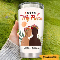 Personalized Friends Flower Abstract Steel Tumbler JL277 30O47 thumb 1