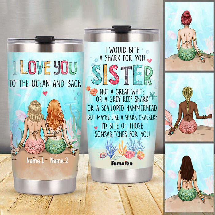 Personalized Friends Mermaid Sister Steel Tumbler JL275 30O58 1