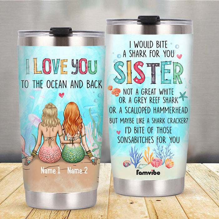 Personalized Friends Mermaid Sister Steel Tumbler JL275 30O58 1