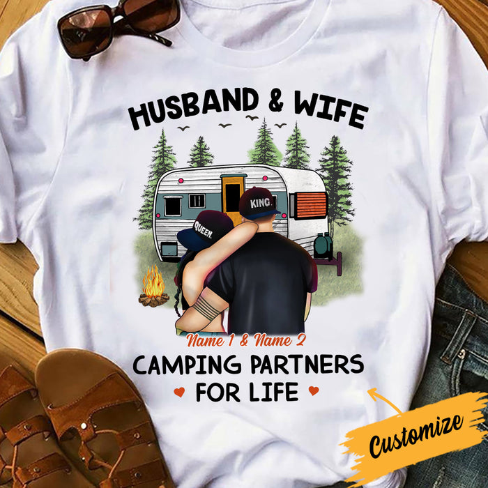 Personalized Camping Partners Couple T Shirt JL274 95O34 1