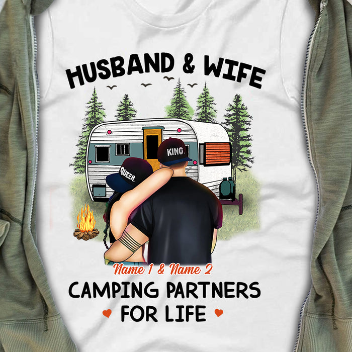 Personalized Camping Partners Couple T Shirt JL274 95O34 1