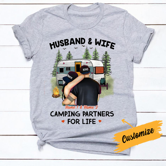 Personalized Camping Partners Couple T Shirt JL274 95O34 1