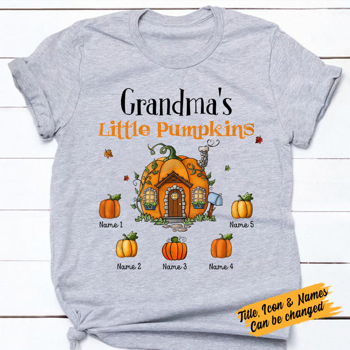 Personalized Grandma Little Pumpkin Fall T Shirt JL2715 24O57 1