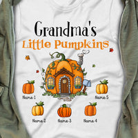 Personalized Grandma Little Pumpkin Fall T Shirt JL2715 24O57 thumb 1