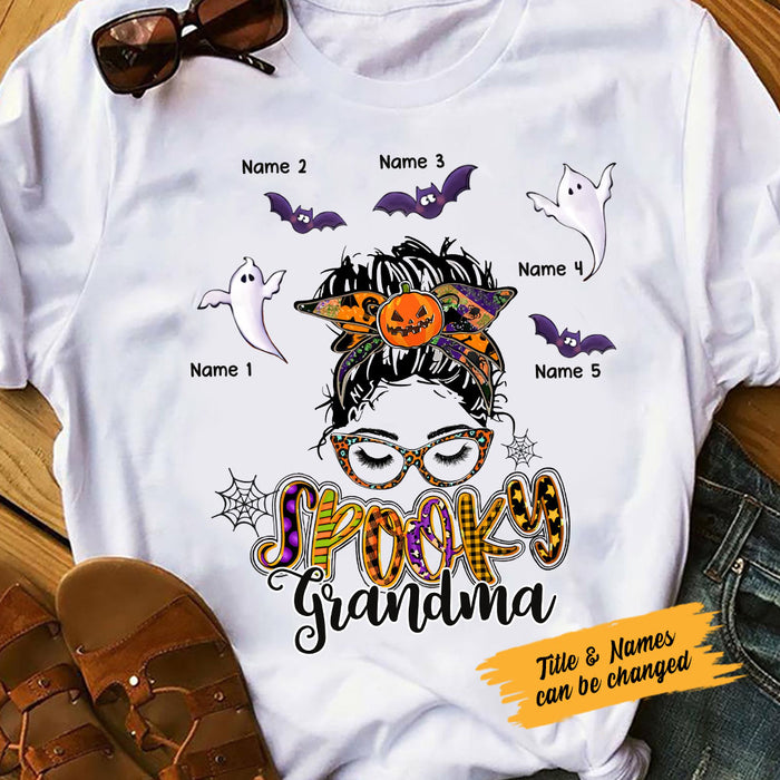 Personalized Spooky Grandma Halloween T Shirt JL275 95O58 1