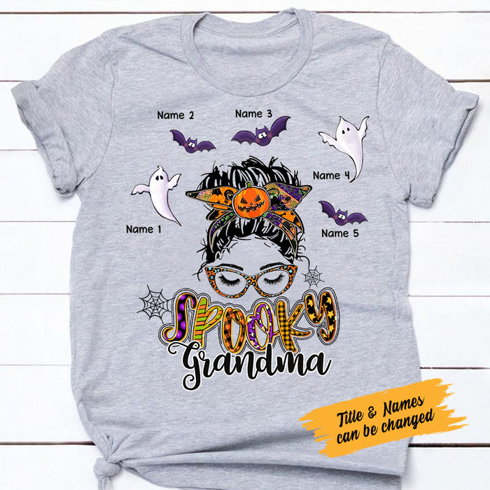 Personalized Spooky Grandma Halloween T Shirt JL275 95O58 1