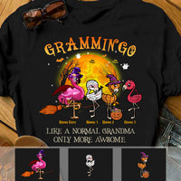 Personalized Grandma Flamingo Halloween T Shirt JL2710 24O34 thumb 1