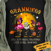 Personalized Grandma Flamingo Halloween T Shirt JL2710 24O34 thumb 1