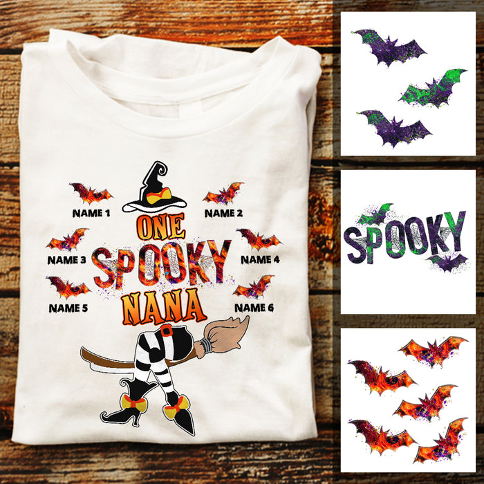 Personalized Spooky Grandma Fall Halloween T Shirt JL276 24O36 1