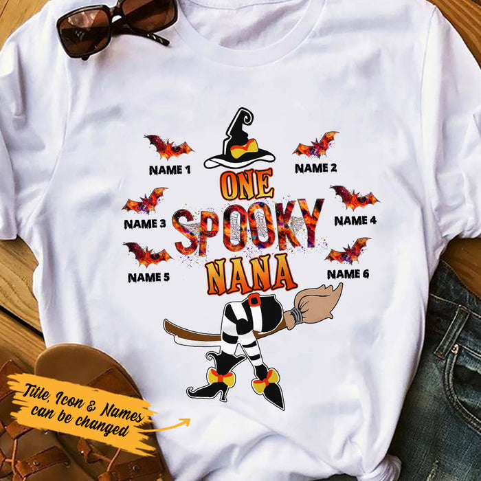 Personalized Spooky Grandma Fall Halloween T Shirt JL276 24O36 1