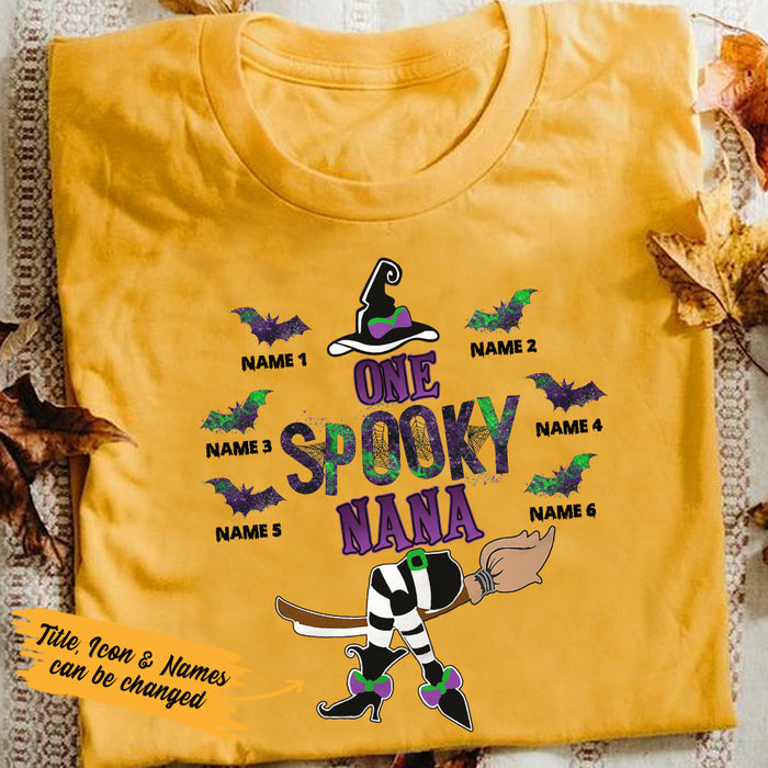 Personalized Spooky Grandma Fall Halloween T Shirt JL276 24O36 1