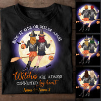 Personalized Witches Friends Fall Halloween T Shirt JL276 30O58 thumb 1