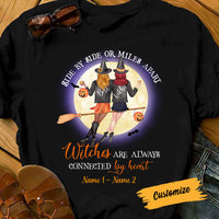 Personalized Witches Friends Fall Halloween T Shirt JL276 30O58 thumb 1