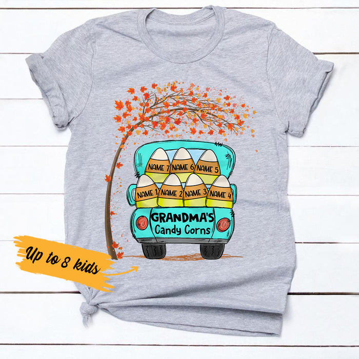 Personalized Grandma Fall Candy Corn T Shirt JL272 30O36 1