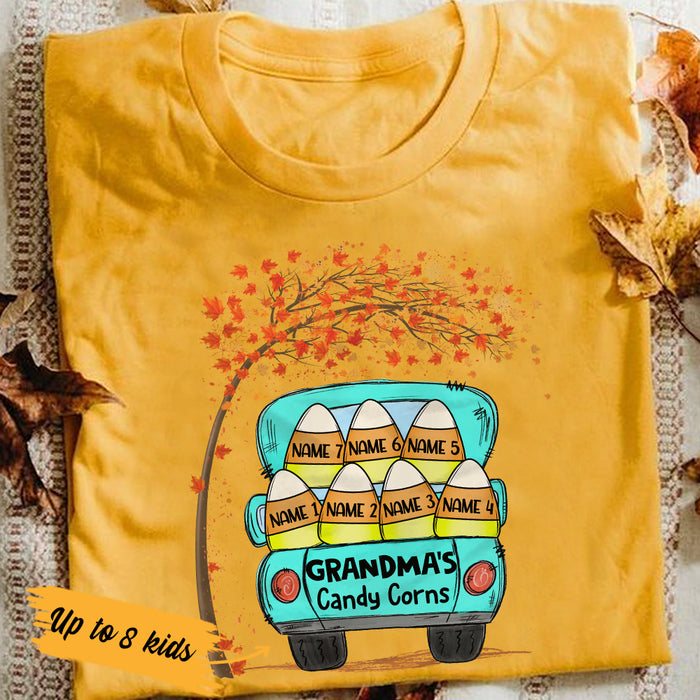 Personalized Grandma Fall Candy Corn T Shirt JL272 30O36 1