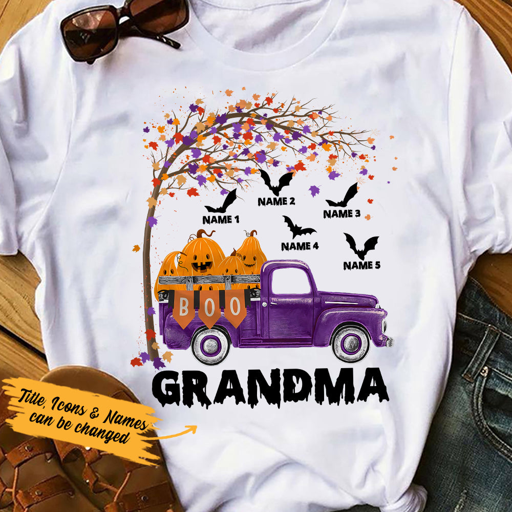 Personalized Mom Grandma Halloween T Shirt JL271 95O36