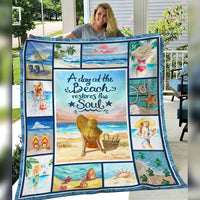 Beach Girl Fleece Blanket JN274 73O53 thumb 1