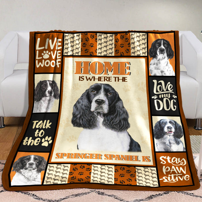 Springer Spaniel Dog Fleece Blanket MR0503 69O49 1