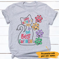 Personalized The Best Cat Mom Grandma T Shirt MR153 65O47 thumb 1