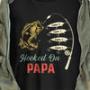 Personalized Fishing Hooked On Dad Grandpa T Shirt MY131 95O34 1
