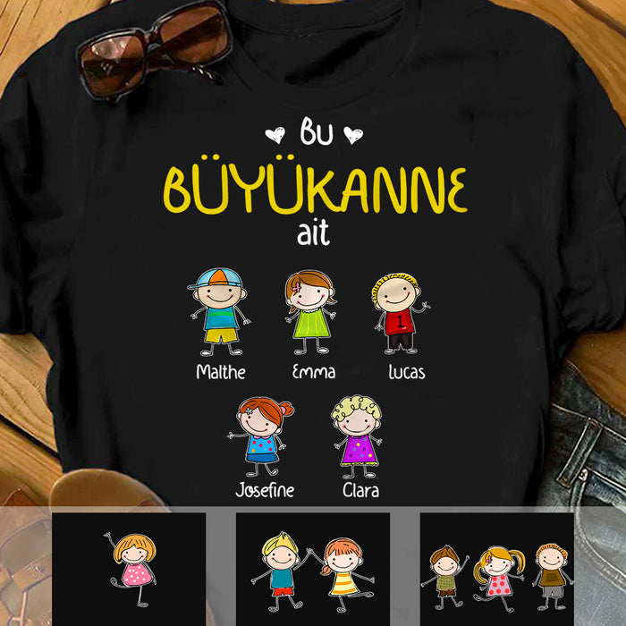 Personalized Grandma Grandpa Belongs Turkish Büyük anne büyükbaba T Shirt AP87 81O34 1