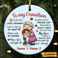 Personalized To Granddaughter Circle Ornament NB191 29O47 thumb 1